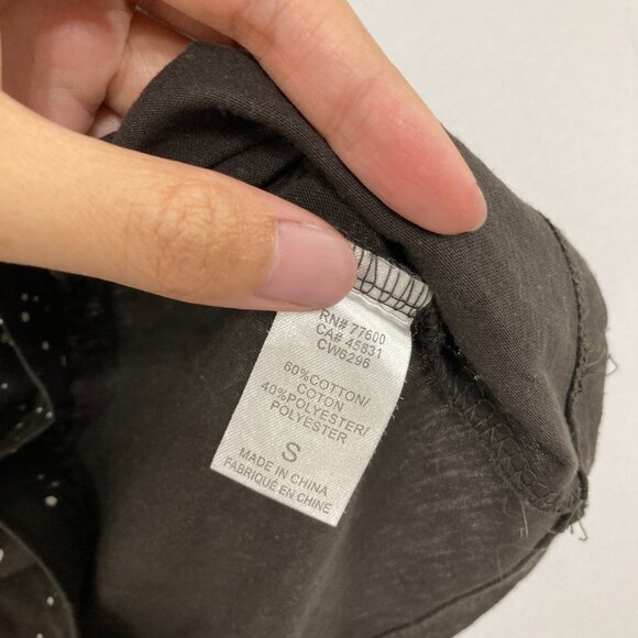 Chasor Anthropologie Small New York Graphic Brown Stretch Short Sleeve Tee - Picture 5 of 8